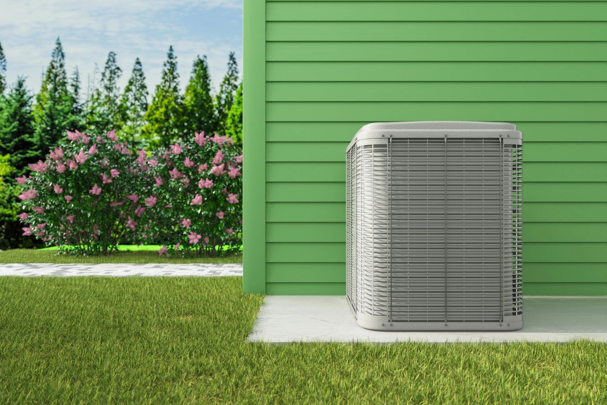 Outdoor HVAC air conditioning unit